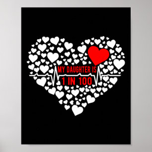 Poster Fille Chd Guerrier Maman Maladie cardiaque congéni