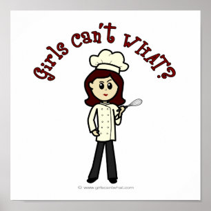 Poster Fille chef légère