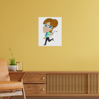 Poster fille chibi avec une queue