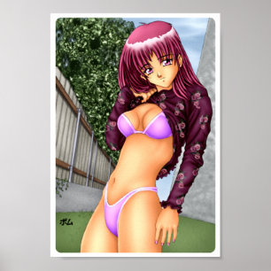 Poster Fille d'Anime de bikini