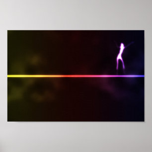 Poster Fille-danse-sur-néon-ligne-lumière121 OMBRE DE DAN