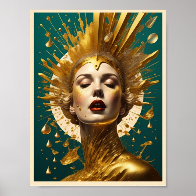 Poster Fille d'art moderne (Devant)