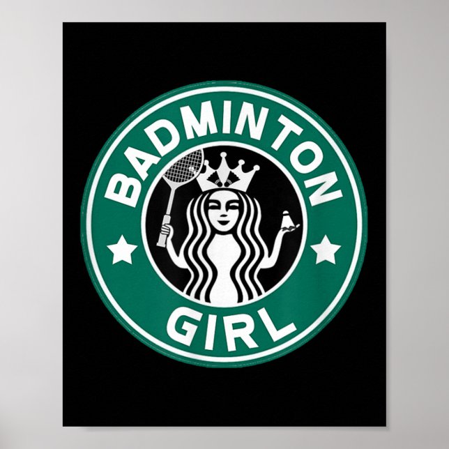 Poster Fille de badminton pour adolescents dans l'équipe  (Devant)