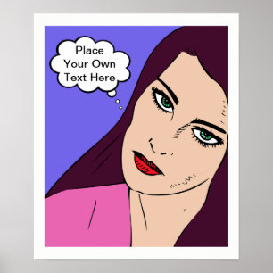 Poster Fille de bandes dessinées #1