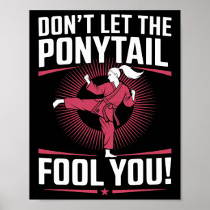 Poster Fille de combat des arts martiaux - Ne laissez pas