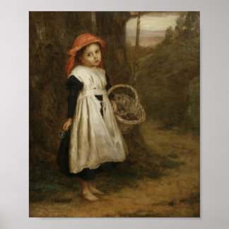 Poster Fille de fleur pieds nus