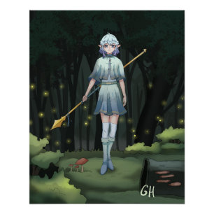 Poster Fille de la forêt Anime