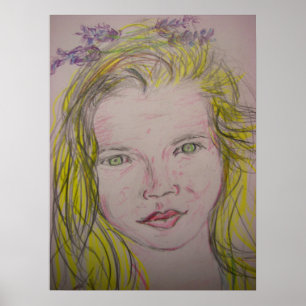 Poster fille de lavande