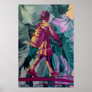 Poster Fille de l'école