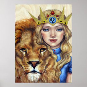 Poster Fille de Lion