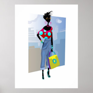 Poster fille de mode