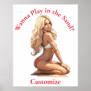 Poster Fille de plage de Bikini Thunder_Cove