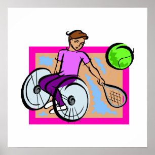 Poster Fille de tennis