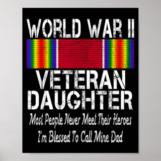 Poster Fille de vétéran de la Seconde Guerre mondiale - V