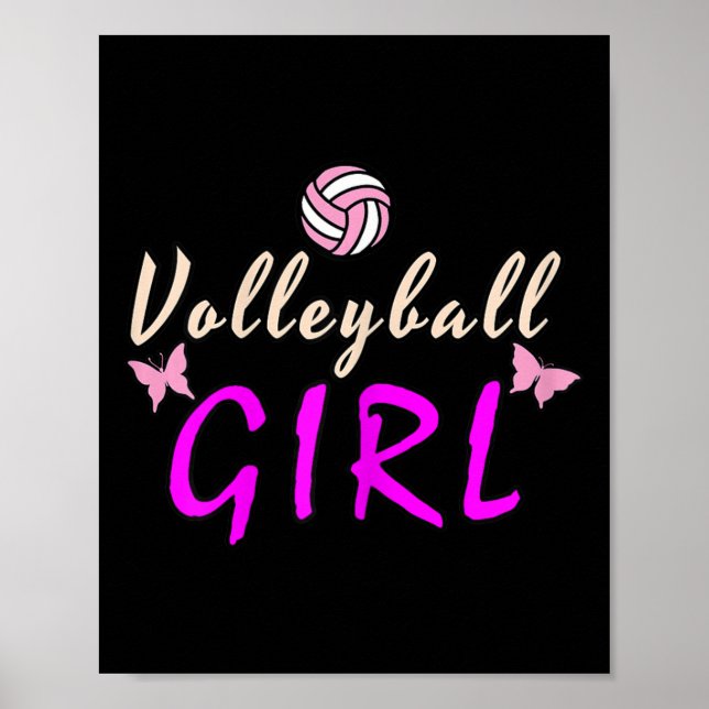 Poster Fille de volley-ball (Devant)