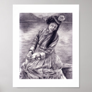 Poster Fille du lac Lugu