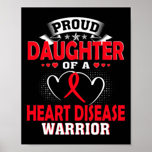 Poster Fille D'Un Guerrier De Maladie Cardiaque