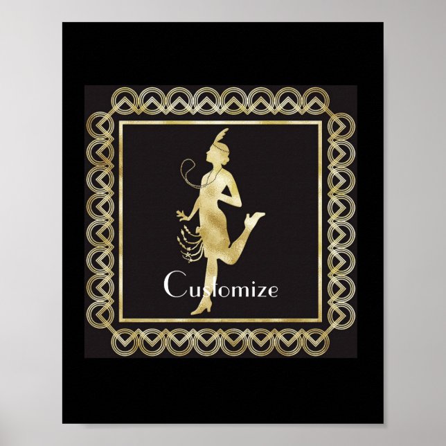 Poster Fille Flapper des années 1920 Thunder_Cove (Devant)