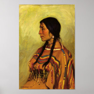 Poster Fille indienne Blackfoot