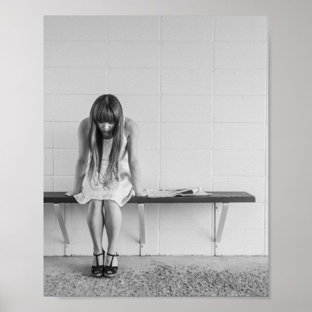 Poster Fille inquiète (Devant)
