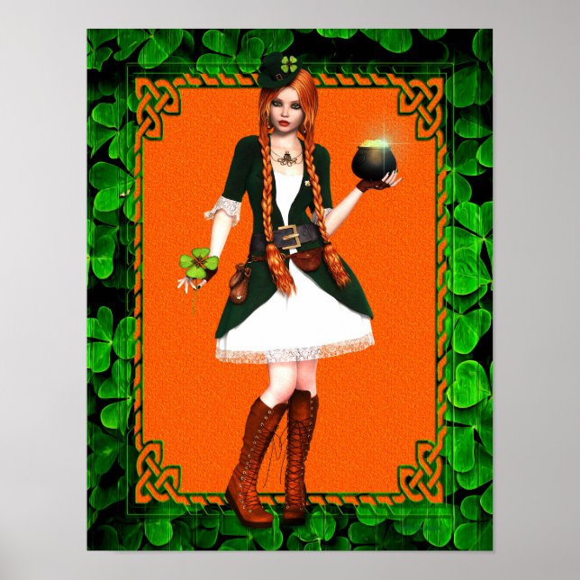 Poster fille irlandaise (Devant)