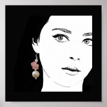 Fille ironique photo de visage de mode fine art
