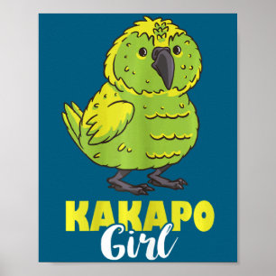 Poster Fille Kakapo Kakapo Oiseau Kakapo Perroquet