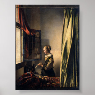 Poster Fille lisant une lettre — Vermeer