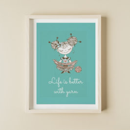 Poster Fille Louveuse de Fils Whimsical