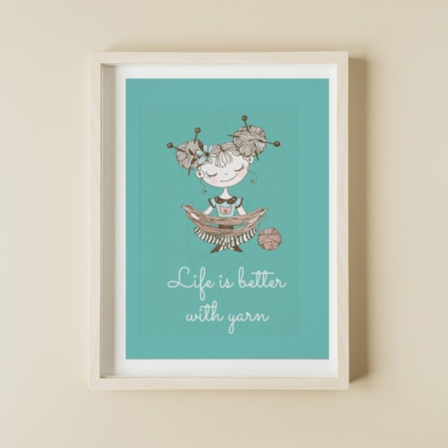 Poster Fille Louveuse de Fils Whimsical (Créateur téléchargé)