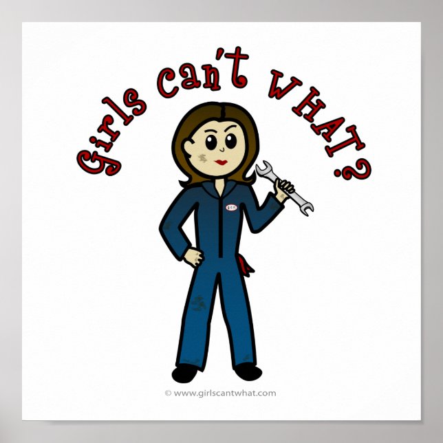 Poster Fille mécanique légère (Devant)