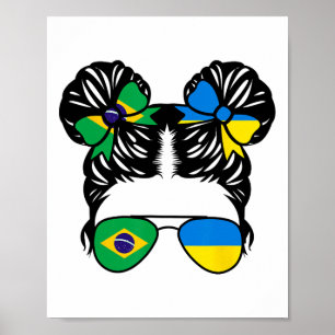 Poster Fille moitié brésilienne moitié ukrainienne Brésil