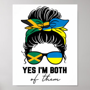Poster Fille moitié jamaïcaine moitié ukrainienne Jamaïqu