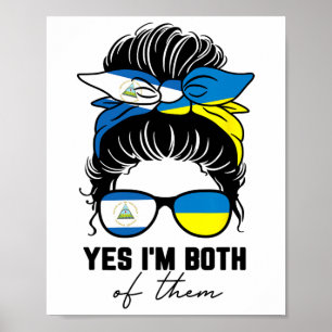 Poster Fille moitié nicaraguayenne moitié ukrainienne Nic