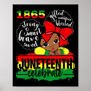 Poster Fille noire 1865 Fête l'indépendance D
