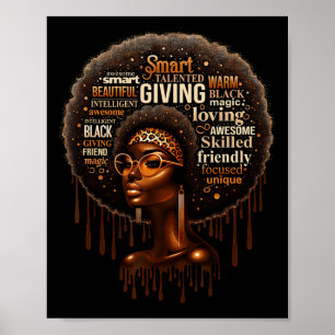 Poster Fille noire Je suis Mois de l'histoire des Noirs F