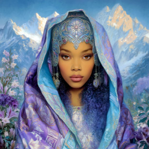 Poster Fille Noire Reine Noire Art Fantastique Déesse