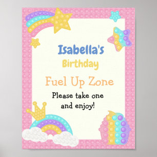 Poster Fille Pop It Fidget Anniversaire