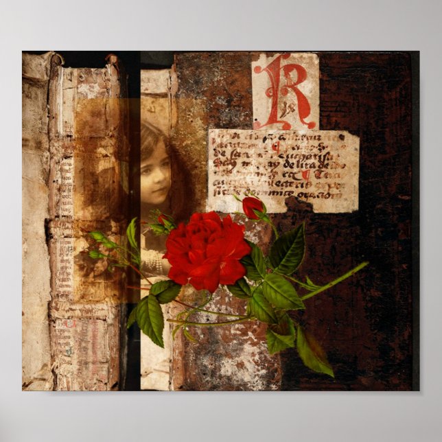 Poster Fille rose (Devant)