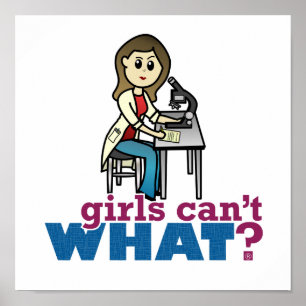 Poster Fille scientifique