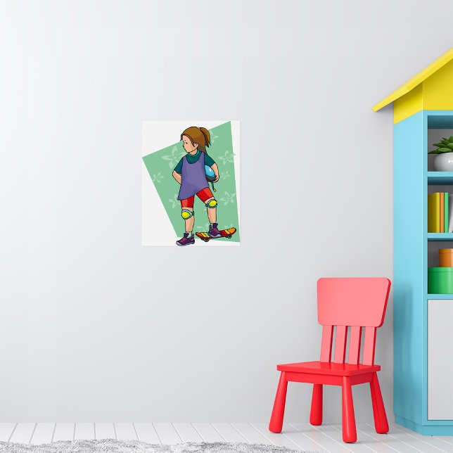 Poster Fille Skateboarder (Créateur téléchargé)