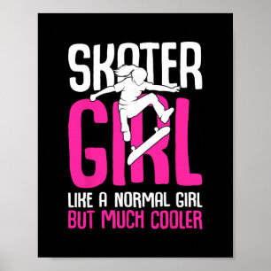 Poster Fille skater skateuse Filles skateboard Skate