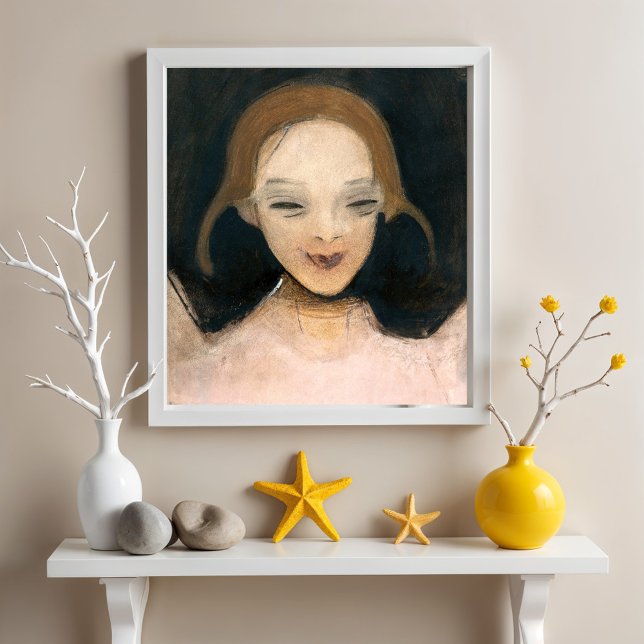 Poster Fille souriante, Helene Schjerfbeck (Créateur téléchargé)