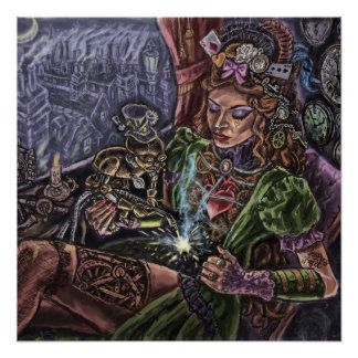 Poster Fille Steampunk