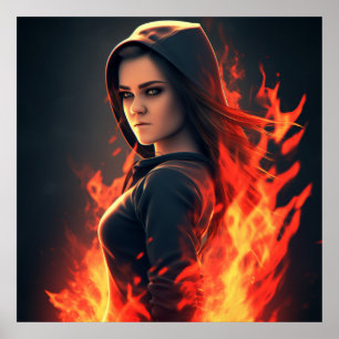 Poster Fille Super-Héros