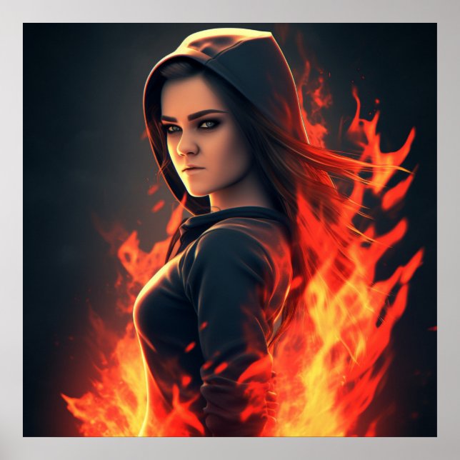 Poster Fille Super-Héros (Vorne)