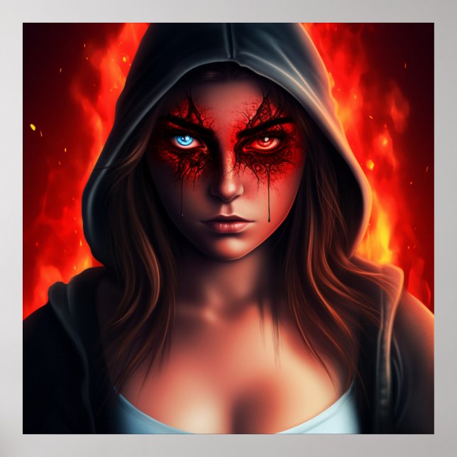 Poster Fille Super-Héros (Devant)