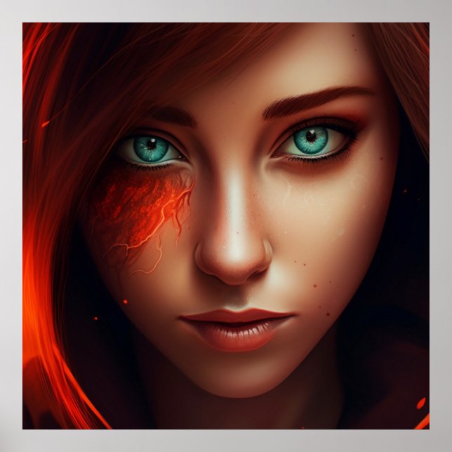 Poster Fille Super-Héros (Devant)