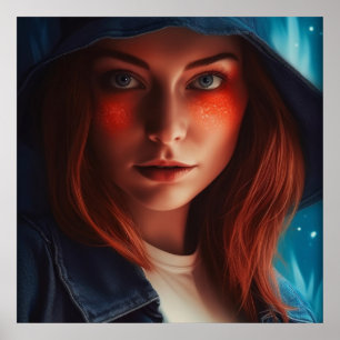 Poster Fille Super-Héros