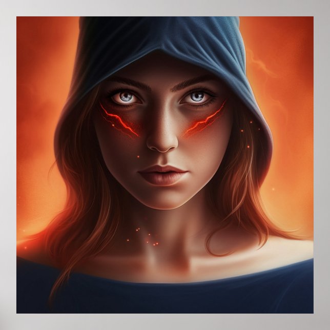 Poster Fille Super-Héros (Devant)